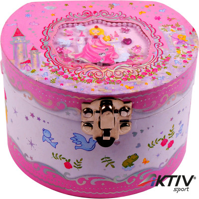 Hercegnős félkör alakú zenélő ékszerdoboz