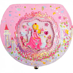 Hercegnős félkör alakú zenélő ékszerdoboz