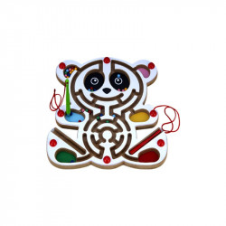 Fa labirintus 30x30x2,2 cm, maci Készségfejlesztő játék