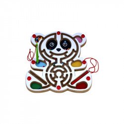 Fa labirintus 30x30x2,2 cm, maci Készségfejlesztő játék