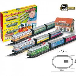 Vonatszett elemes 125x100 cm 3,4 m pályával Játék vonatok