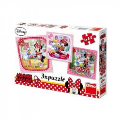 Puzzle 3x55 db - Minnie Puzzle Dino