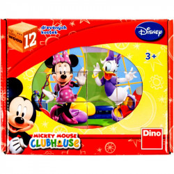 Fa mesekocka 12 db - Mickey egér Puzzle Dino