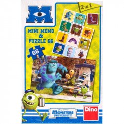 Mini memória  puzzle - Szörny egyetem Memória játékok Dino