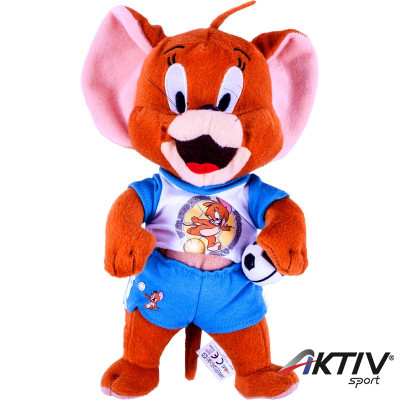 Plüss figura, 25 cm - Jerry focilabdával