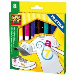 Textilfilctoll - vastag, 8 db Színező SES Creative