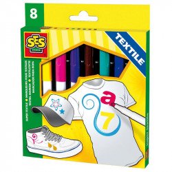 Textilfilctoll - vastag, 8 db Színező SES Creative