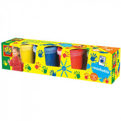 Ujjfesték alapszínek 4x150 ml Színező SES Creative