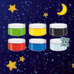 Tempera festék - sötétben világító