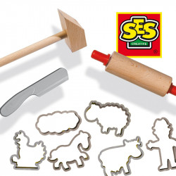 Gyurma szett - 3 szín, 3 szerszám, 6 kinyomó forma
