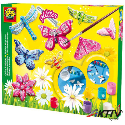 Gipszkiöntő - csillogó lepkék