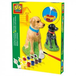 Gipszkiöntő játék - 3D  labrador kutyus Színező SES Creative