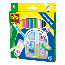 Üvegfestő filctoll - lemosható Színező SES Creative