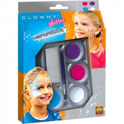 Clowny - arcfestő 4 színű Smink készletek SES Creative