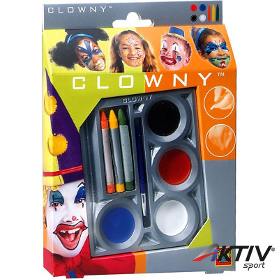 Clowny - arcfestő 3 ceruza és 4 korong