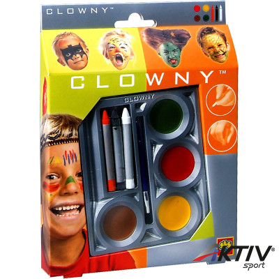 Clowny - arcfestő 3 ceruza és 4 korong