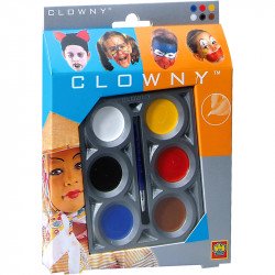 Clowny - arcfestő 6 színű Smink készletek