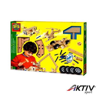 Fa építőjáték szett, nagy