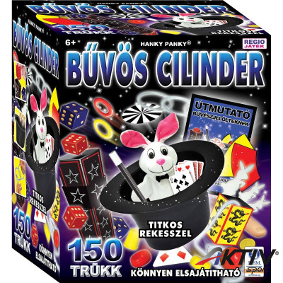 Magic Show bűvészdoboz - 150 trükk cilinder