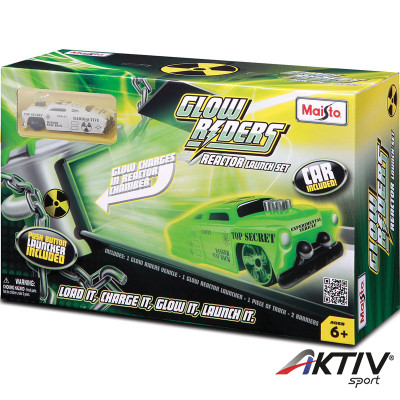 Autópálya kilövővel és sötétben világító autóval Maisto