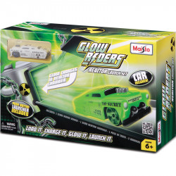 Autópálya kilövővel és sötétben világító autóval Maisto Autópályák, parkolóházak Maisto