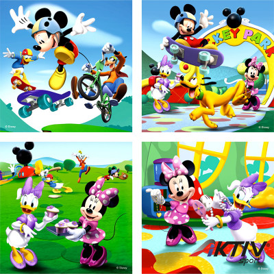 Puzzle 3IN1 memóriajáték - Mickey egér játszóház Ravensburger