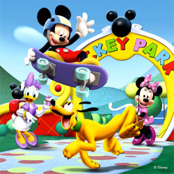 Puzzle 3IN1 memóriajáték - Mickey egér játszóház Ravensburger