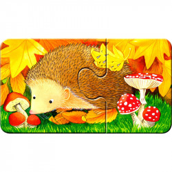 Puzzle 9x2 db - Állatok a kertben Ravensburger