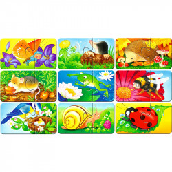 Puzzle 9x2 db - Állatok a kertben Ravensburger Puzzle Ravensburger