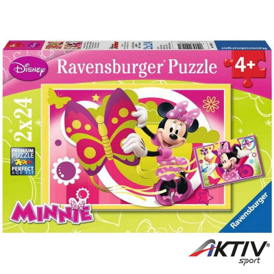 Puzzle 2x24 db - Minnie Ravensburger lepkés