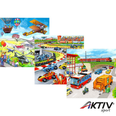 Puzzle 3x49 db - Járművek Ravensburger