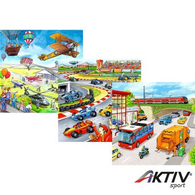 Puzzle 3x49 db - Járművek Ravensburger