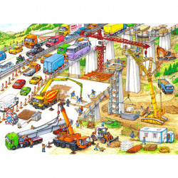 Puzzle 100XXL - Építkezés Ravensburger Puzzle Ravensburger