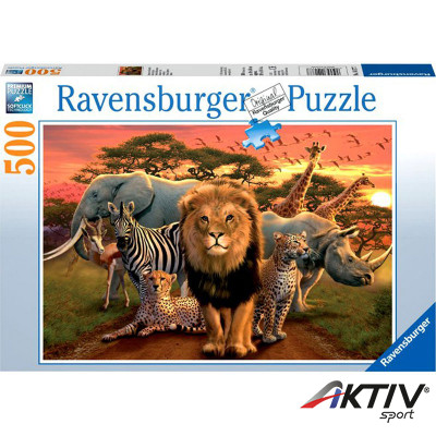 Puzzle 500 db - Afrikai állatok Ravensburger