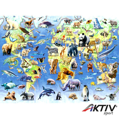 Puzzle 500 db - A világ állatai Ravensburger