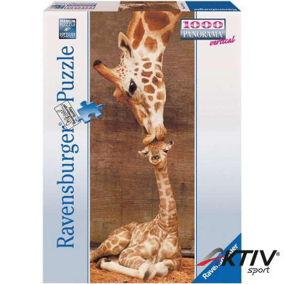 Puzzle 1000 db panoráma - Zsiráfok Ravensburger