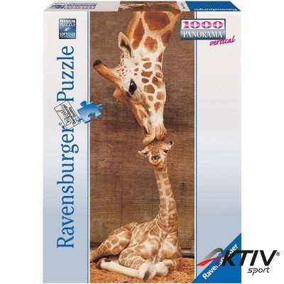 Puzzle 1000 db panoráma - Zsiráfok Ravensburger