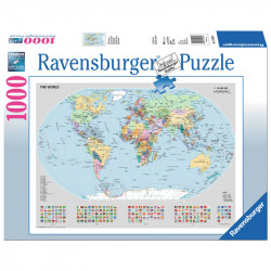 Puzzle 1000 db - Világtérkép Ravensburger Puzzle Ravensburger