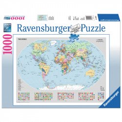 Puzzle 1000 db - Világtérkép Ravensburger Puzzle Ravensburger