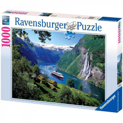 Puzzle 1000 db - Norvég fjordok Ravensburger BLACK WEEK Ravensburger