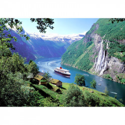 Puzzle 1000 db - Norvég fjordok Ravensburger