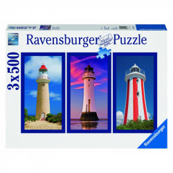 Puzzle 3x500 db - Világítótornyok Ravensburger Puzzle Ravensburger