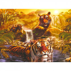 Puzzle 2000 db - Tigrisek Ravensburger Puzzle Ravensburger
