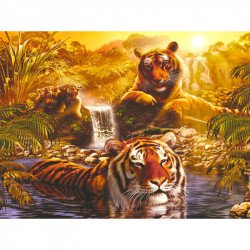 Puzzle 2000 db - Tigrisek Ravensburger Puzzle Ravensburger