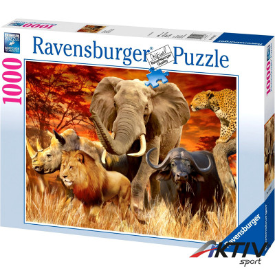Puzzle 1000 db - Afrikai állatok Ravensburger