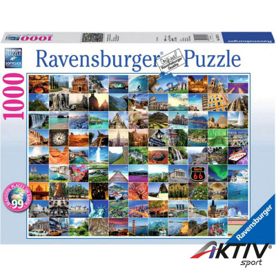 Puzzle 1000 db - 99 csodaszép hely Ravensburger