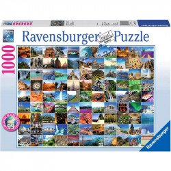 Puzzle 1000 db - 99 csodaszép hely Ravensburger Puzzle Ravensburger