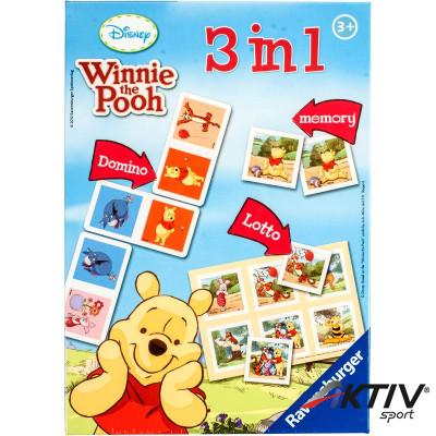 Társasjáték 3in1 - Micimackó