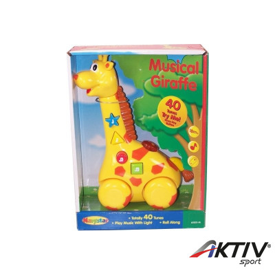 Zenélő,világító gurulós zsiráf