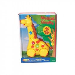 Zenélő,világító gurulós zsiráf Bébi kiegészítők